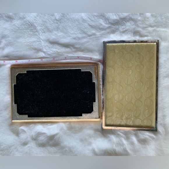 Art Deco Rhinestone Guilloche Enamel Jewelry Box/Cigarette Case - Picture 3 of 9